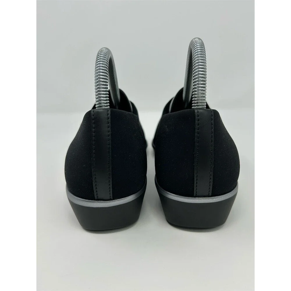 SAS Bliss Womens Slip-On Loafers Black Comfort Wedge Tripad Support Size 6.5W